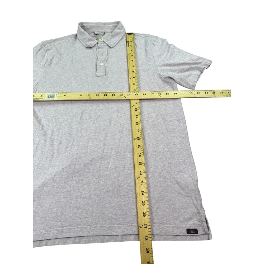 Faherty Polo Shirt Mens Large Lavender Heather Stretch Modal Blend Soft Knit - Picture 7 of 7